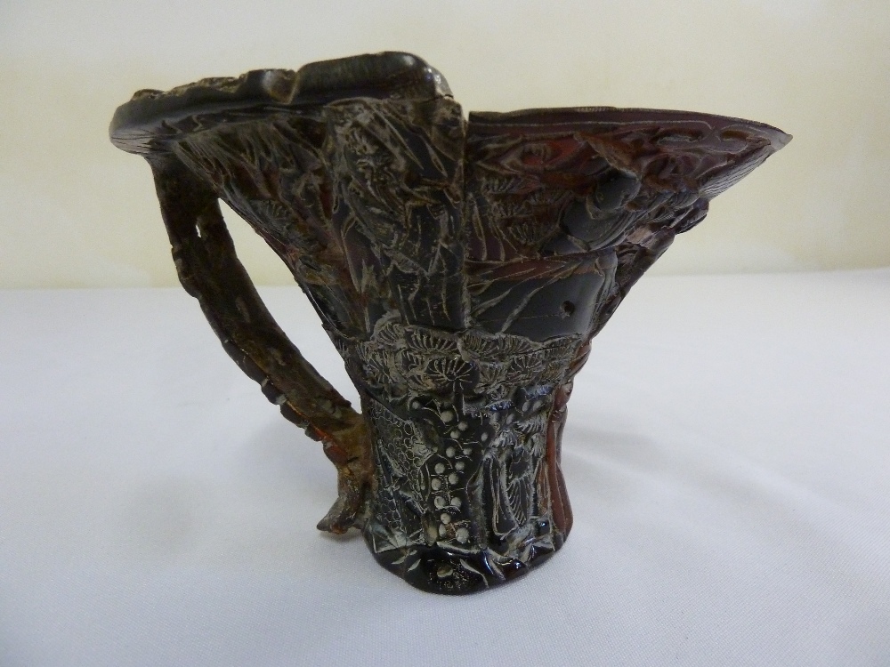 A Chinese carved libation cup
