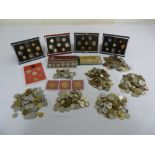 A quantity of foreign coins and proof sets, various countries