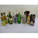 A quantity of vodka, gin and rum to include Absolute, Gordons, Bacardi and Tanquerey (12)