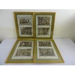 Four framed and glazed Victorian coloured engravings of the Cries of London, 54.5 x 36.5cm