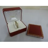 Cartier ladies Panthere de Cartier gold and stainless steel wristwatch in original packaging and