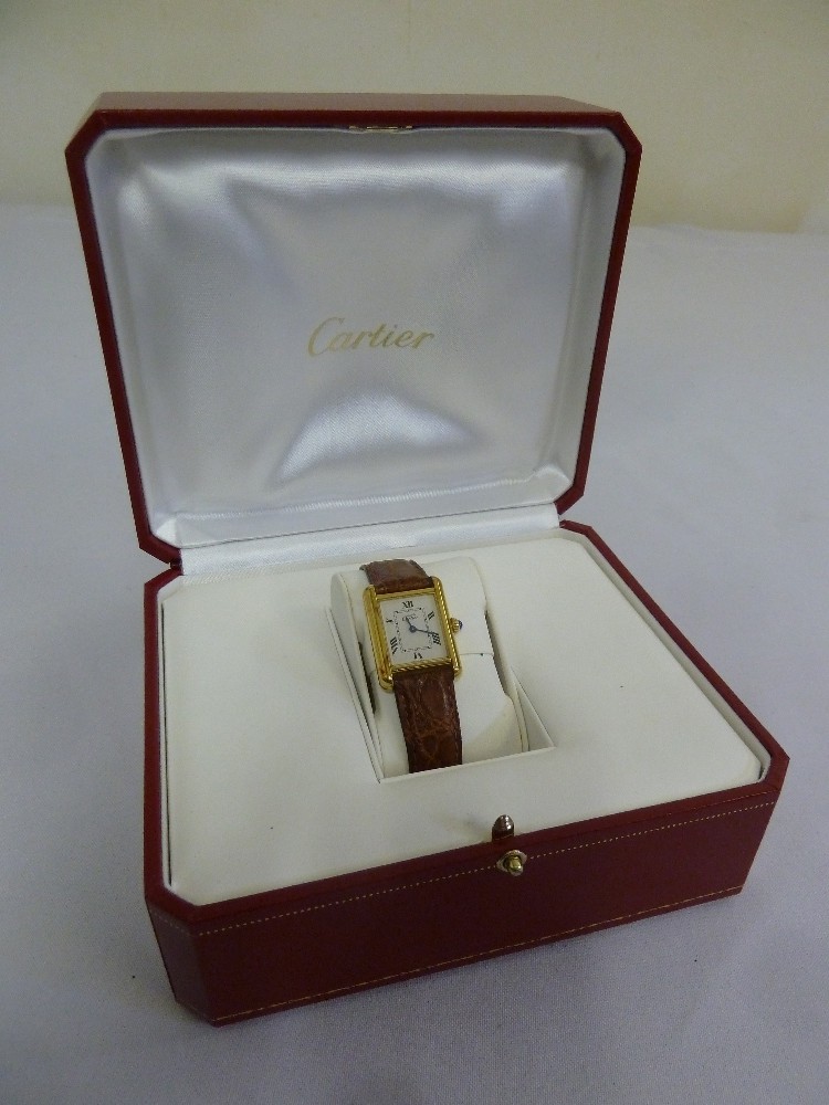 Must de Cartier ladies wristwatch in original packaging