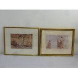 Two framed Russell Flint prints, 23 x 33cm