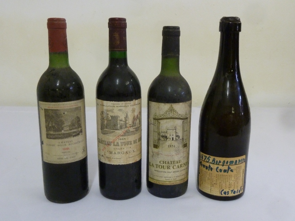 Chateau Duhart Milon Rothschild 1981 Pauillac, Chateau La Tour de Mons 1985 Margaux, Chateau La Tour