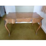 French dressing table of rectangular form with single drawer on four cabriole legs A/F