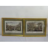 Two framed and glazed Victorian coloured engravings of the Cries of London, 28 x 40.5cm