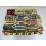 A quantity of diecast to include boxed set, cars and horse drawn vehicles (42)