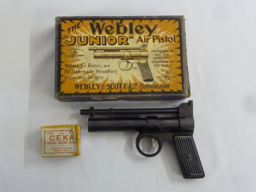 Webley Junior air pistol in original fitted box