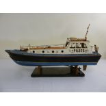 A wooden working model of a Pilot Boat on stand, A/F