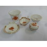 A quantity of Herend porcelain to include dishes and a bowl and cover (5)