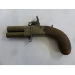 19th century turnover pistol by Stace of Sheffield