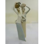 Lladro figurine of two ladies carrying urns, 47cm (h)