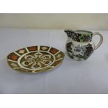Royal Crown Derby Imari pattern cake plate and a T G Green Ming pattern milk jug