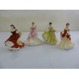 Royal Doulton Pretty Ladies figurines, Winter Ball HN5466, Summer Ball HN5464, Spring Ball HN5467