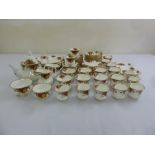 Royal Albert Old Country Roses dinner and tea service to include plates bowls, teapot cups and