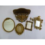 A quantity of gilded mirrors and frames (5)