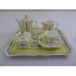 Limoges tea for two to include tray, teapot and cream jug