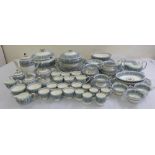Wedgwood Turquoise Florentine part dinner service to include plates, bowls, serving dishes, soup
