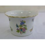 Herend hand painted plant holder decorated with floral sprays, signed to the base