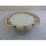 Wedgwood porcelain lazy susan decorated with flowers, scrolls and leaves, A/F