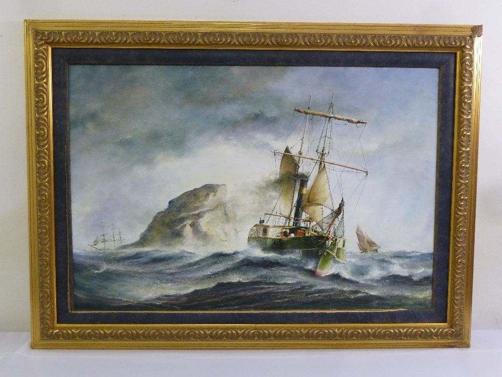 Gary Winter (Australian artist) framed maritime scene, signed bottom left, 61 x 91cm