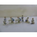 A quantity of Royal Copenhagen style figurines of children (6)