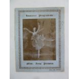 Anna Pavlova souvenir program signed by Anna Pavlova on 16th July 1923