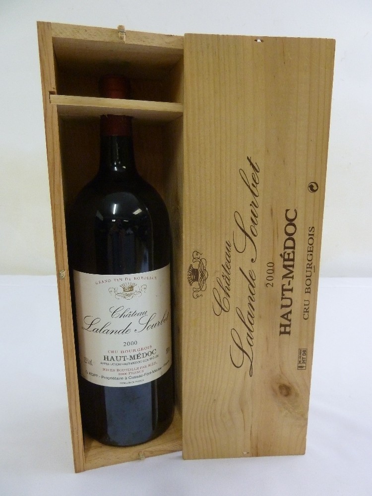 Chateau Lalande Sourbet Haut-Medoc 2000 1500ml bottle in original fitted wooden box