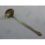Georg Jensen silver cream ladle, marks to the bowl