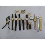 A quantity of gentlemens and ladies wristwatches (15)