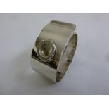 Lanvin silver ladies bangle wristwatch