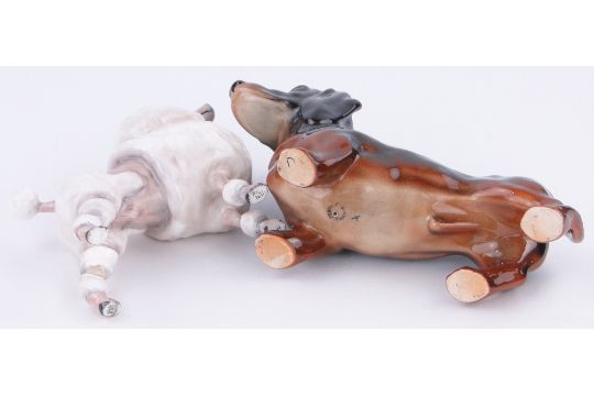 A Beswick pottery Dachshund, length 8.5" and a Royal Doulton Standard Poodle, length 6", (2). - Image 3 of 3