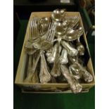 Quantity of Kings pattern silver plated cutlery.