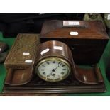 A 19th century rosewood tea caddy,