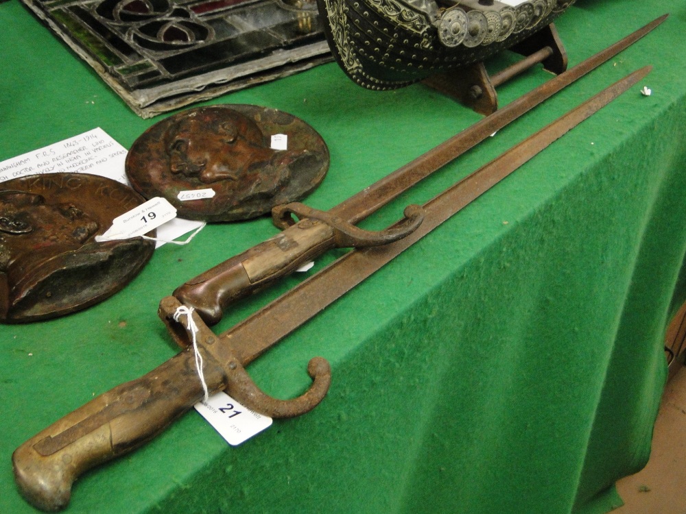 2 19th century sword bayonets.