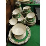 A Minton's coffee set for 11-people with coffee pot with floral decoration.