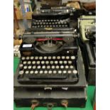 2 Vintage Royal & Remington portable typewriters.