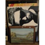 3 framed oils.