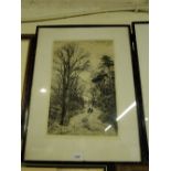 Fred Slocombe, etching, "A Country Road,