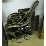 ************Pair of cast-iron bench ends,