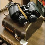 Pair of Prinz 10 x 50 binoculars, cased.