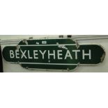 A Vintage enamel railway sign for Bexleyheath.