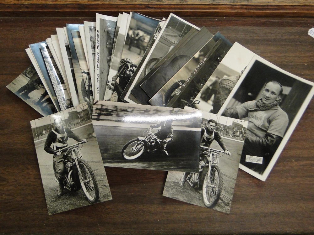 A Collection of Vintage Speedway postcards and photographs circa 1930s,