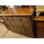 A 19th century mahogany 5-drawer chest.