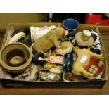 Box of various ornaments, etc.