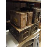 5 military ammo boxes.