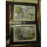 Harry Toothill, ARCA (1917-2001), pair of hand coloured lithographs, Brighton Pavilion,