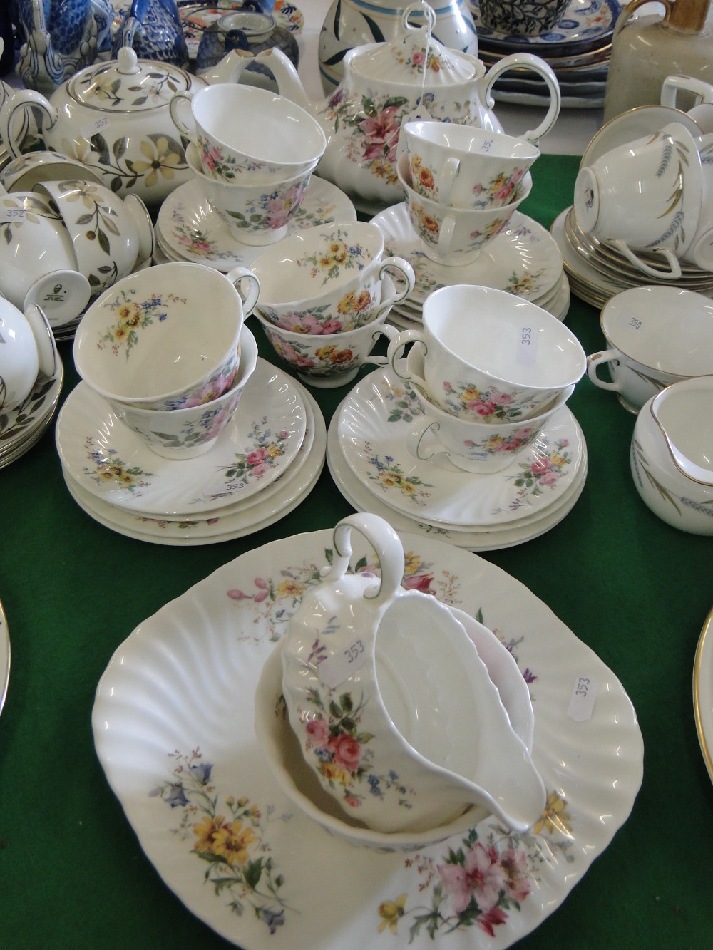 A Royal Doulton "Arcadia" teaset for 10-people including teapot.