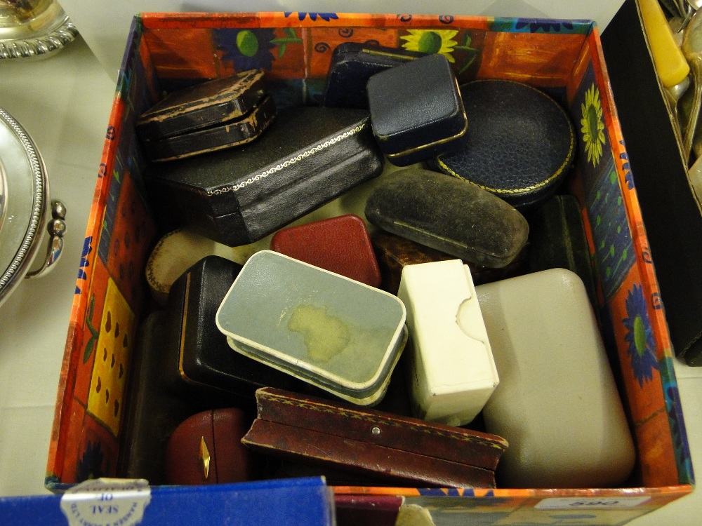 Selection of Vintage and other jewellery boxes, (all empty).