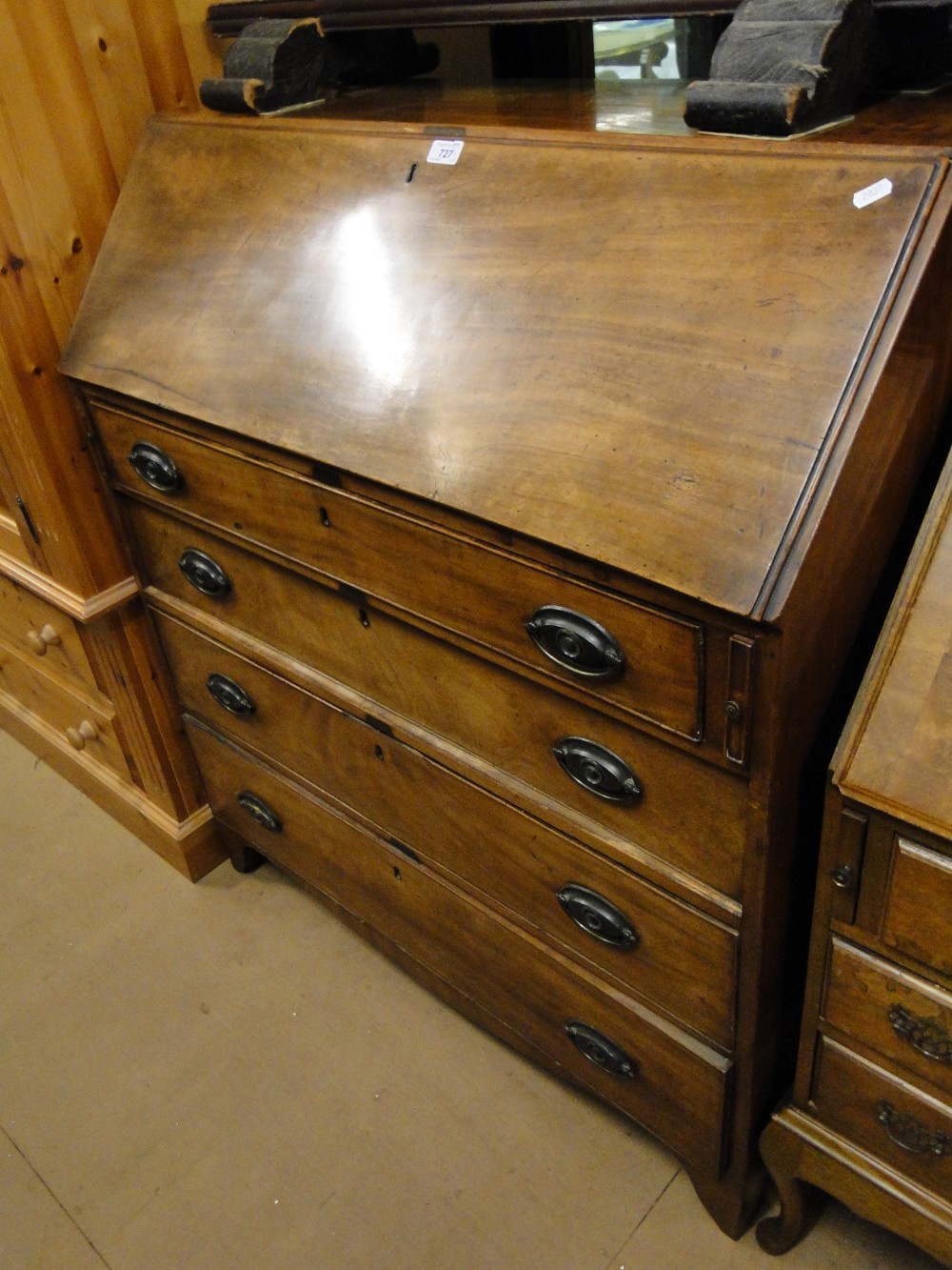 A George III mahogany bureau.